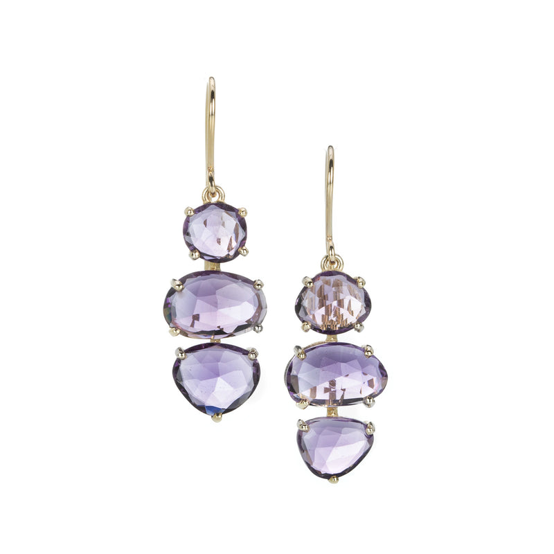 Nicole Landaw Triple Rose Cut Amethyst Earrings | Quadrum Gallery