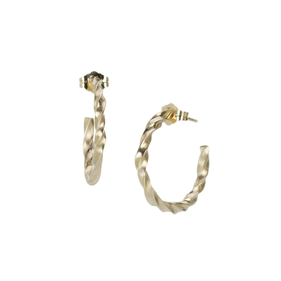 Nicole Landaw Small Twist Hoops | Quadrum Gallery