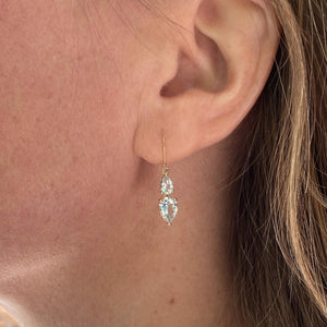 Nicole Landaw Paired Aquamarine Drop Earrings | Quadrum Gallery