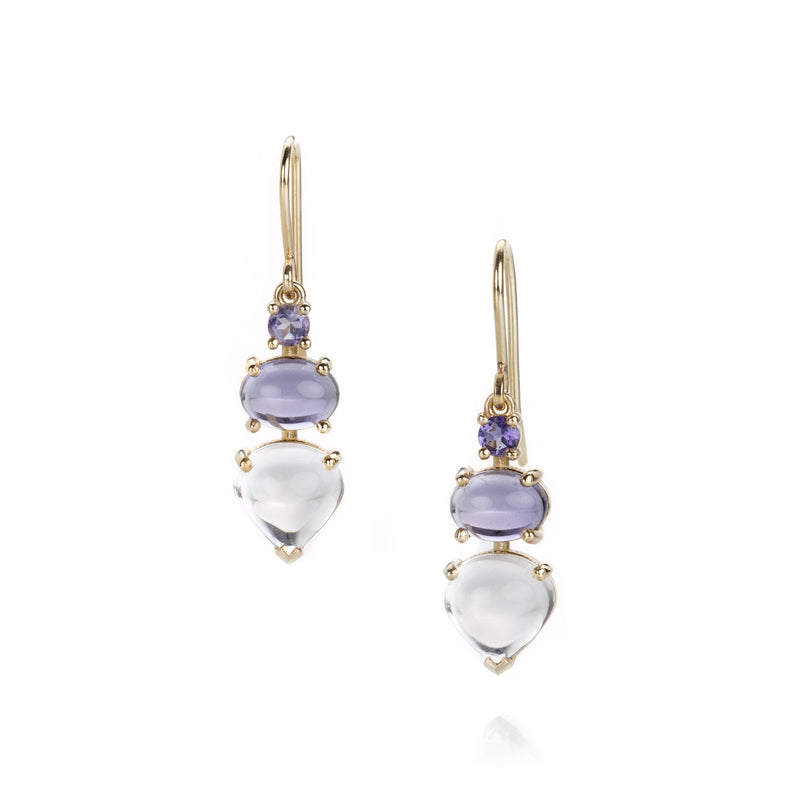 Nicole Landaw Iolite and Moonstone Drop Earrings | Quadrum Gallery