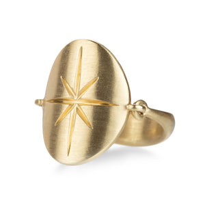 Nicole Landaw Oval Starburst Empire Ring | Quadrum Gallery