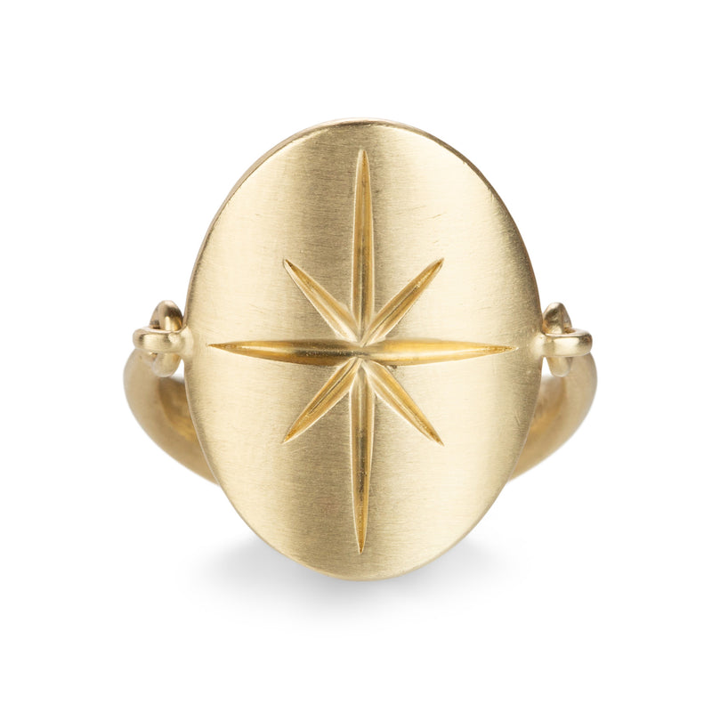 Nicole Landaw Oval Starburst Empire Ring | Quadrum Gallery