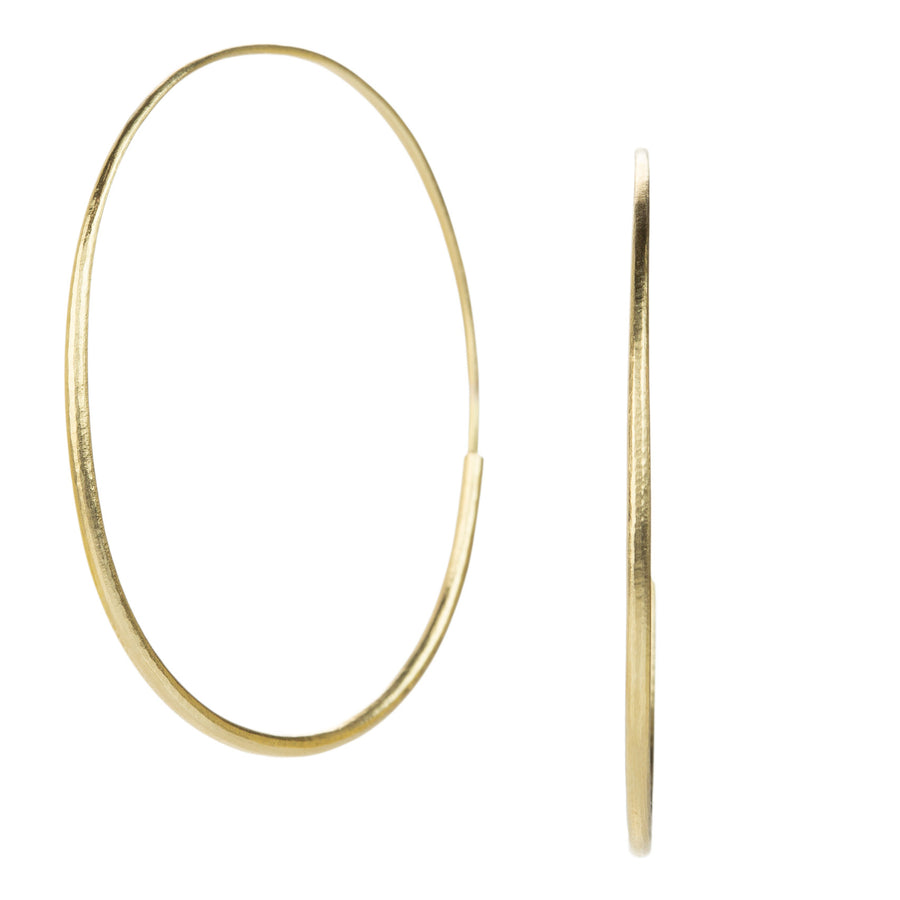 Nicole Landaw Oval Endless Sliver Hewn Hoops | Quadrum Gallery