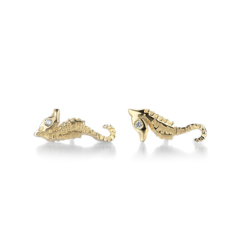 Nicole Landaw 14k Seahorse Studs | Quadrum Gallery