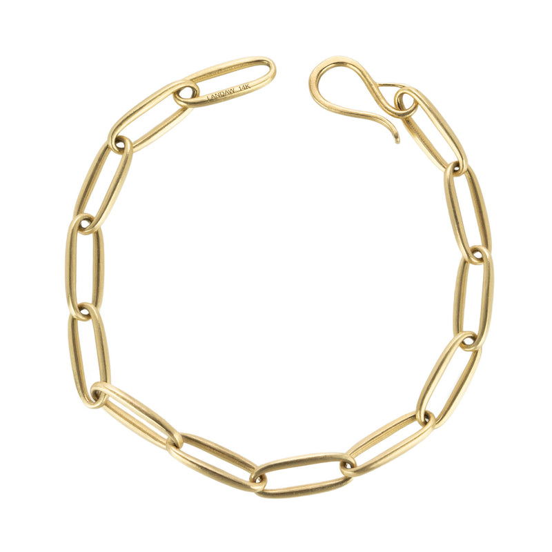 Nicole Landaw Gold Chain Bracelet with Hook Clasp | Quadrum Gallery