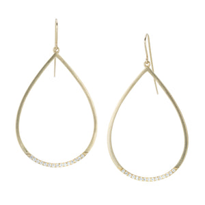 Nicole Landaw Large Diamond Dipped Teardrop Earrings | Quadrum Gallery