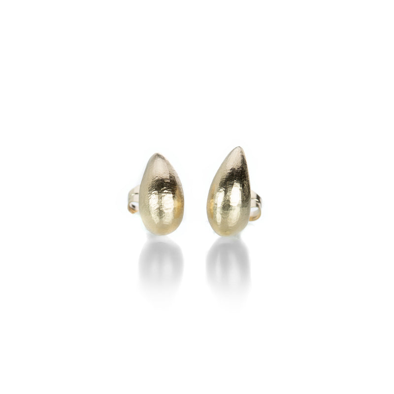 Nicole Landaw Large 14k Hewn Teardrop Earrings | Quadrum Gallery