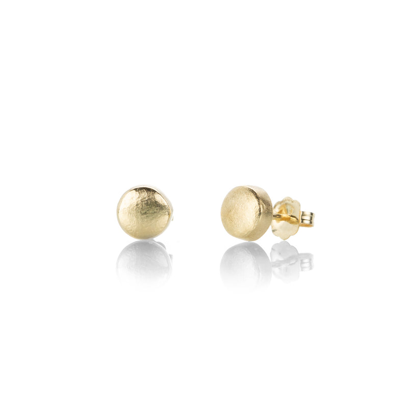 Nicole Landaw Small 14k Hewn Circle Studs | Quadrum Gallery