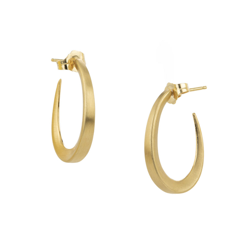Nicole Landaw Medium Elongated Crescent Hoops | Quadrum Gallery