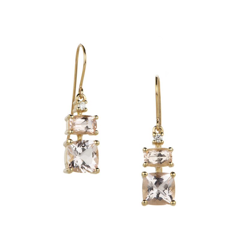 Nicole Landaw Morganite and Diamond Earrings | Quadrum Gallery