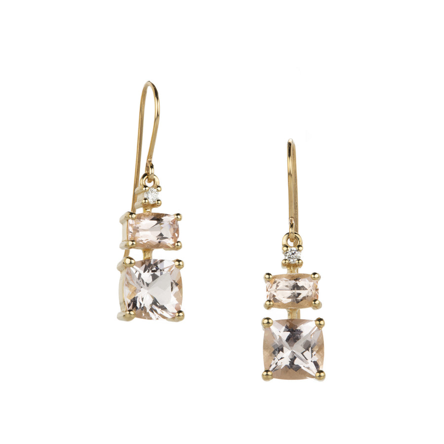 Nicole Landaw Morganite and Diamond Earrings | Quadrum Gallery