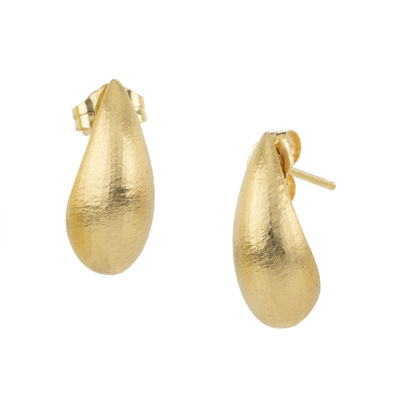 Nicole Landaw XL Posted Hewn Teardrop Earrings | Quadrum Gallery
