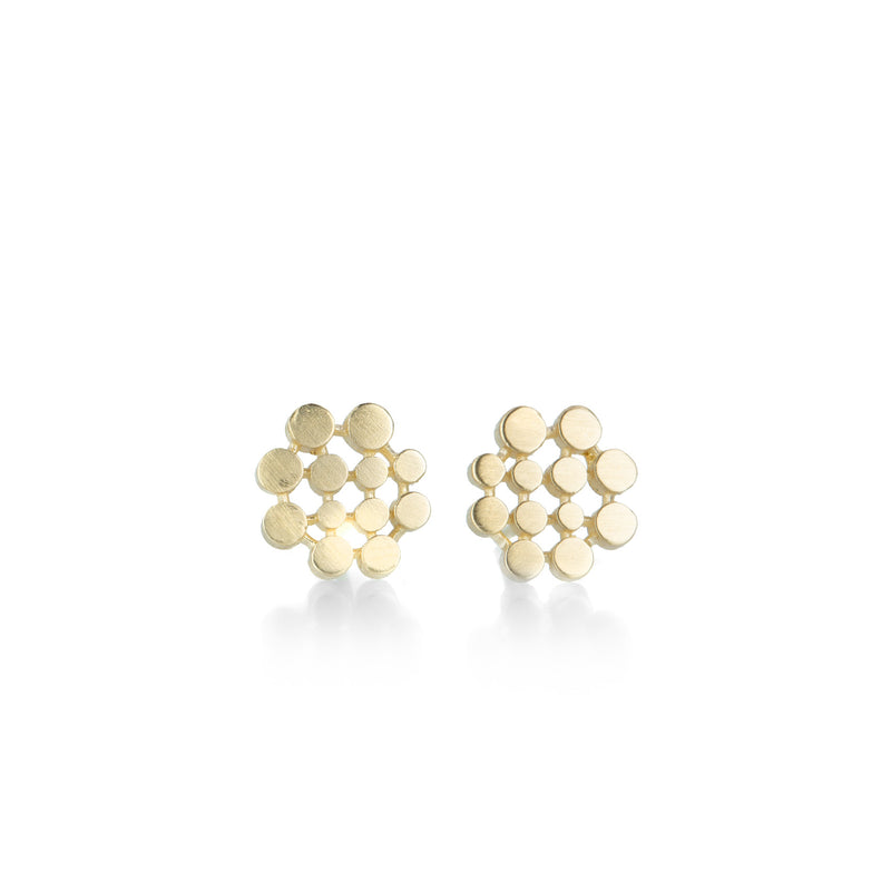 Nicole Landaw 14k Yellow Gold Dotted Stud Earrings | Quadrum Gallery