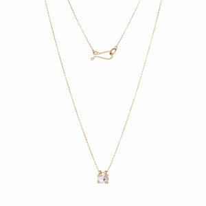 Nicole Landaw 14k Rose Cut Diamond Solitaire Necklace | Quadrum Gallery