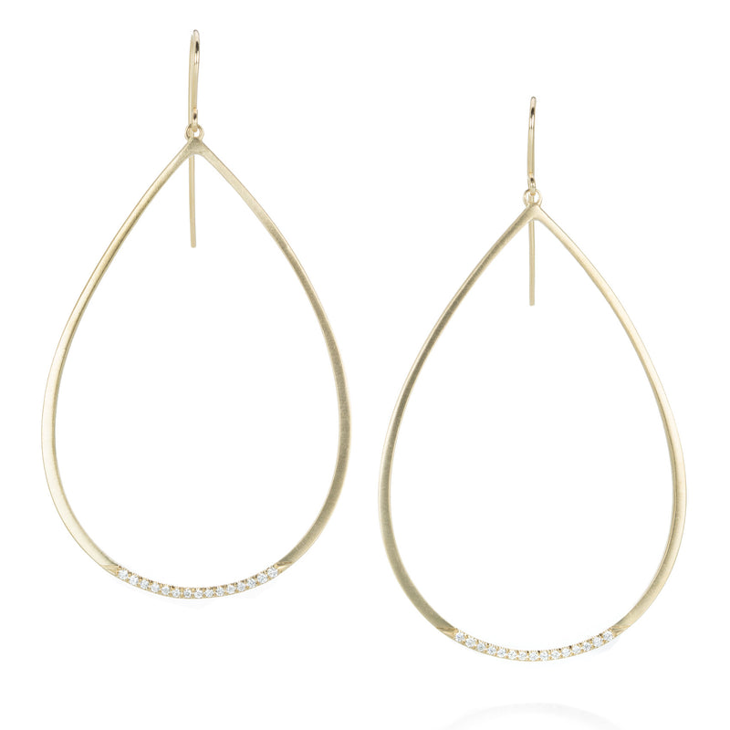 Nicole Landaw Large Teardrop Earrings with Diamonds | Quadrum Gallery
