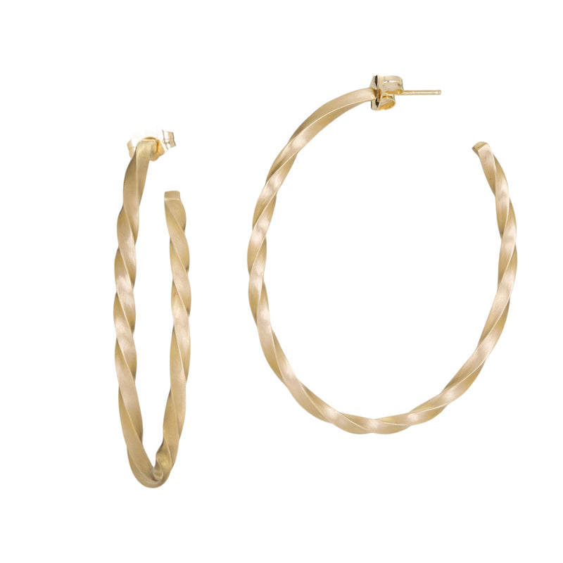 Nicole Landaw Oval Twist Hoops | Quadrum Gallery