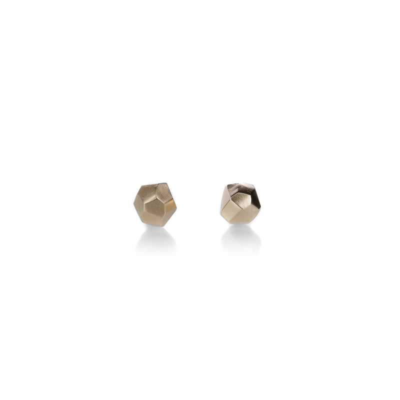 Nicole Landaw 14k Faceted Pebble Studs | Quadrum Gallery