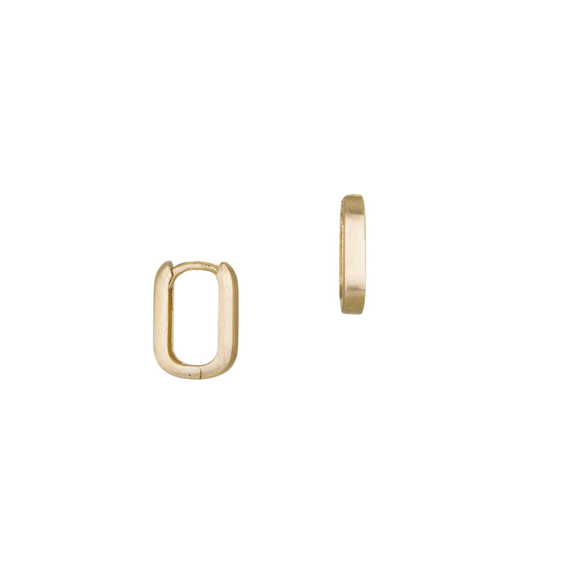 Nicole Landaw Mini Rounded Rectangular Huggies | Quadrum Gallery