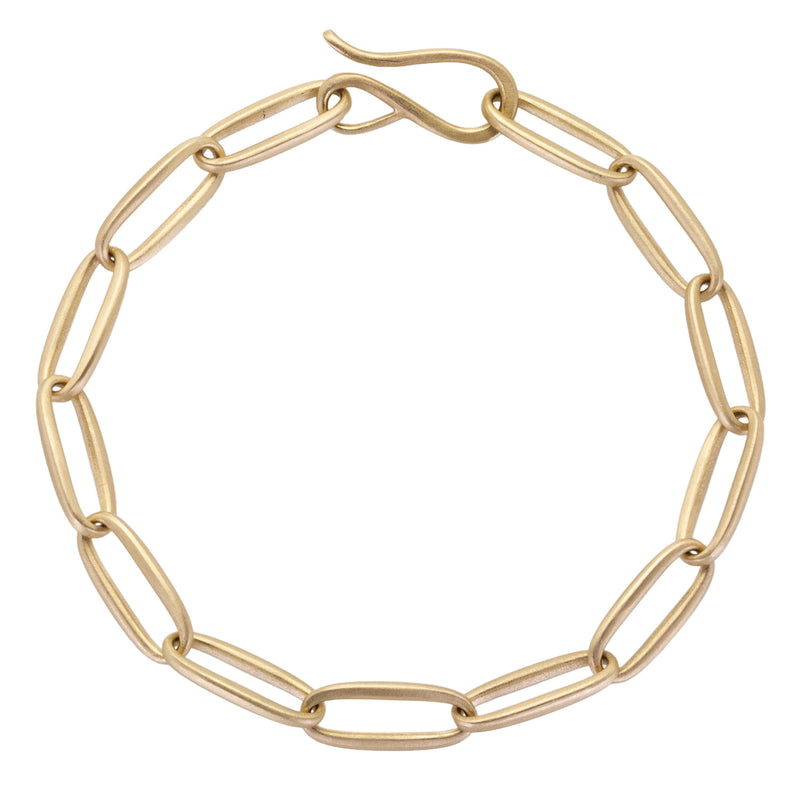 Nicole Landaw Matte Link Bracelet in 14k | Quadrum Gallery