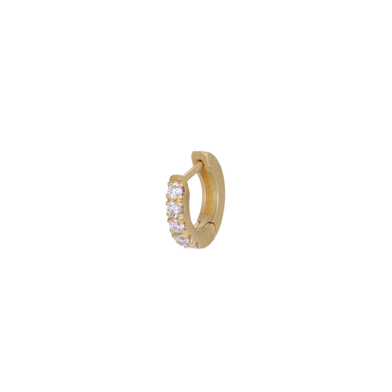 Nicole Landaw Half Pair Pave Diamond Huggies | Quadrum Gallery