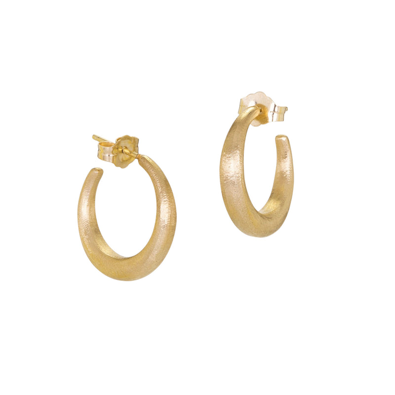 Nicole Landaw Small Round Crescent Hoop Earrings | Quadrum Gallery