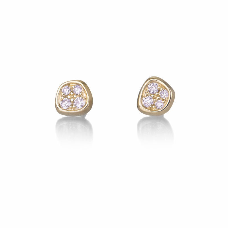 Nicole Landaw Large Skipping Stone Pave Studs | Quadrum Gallery