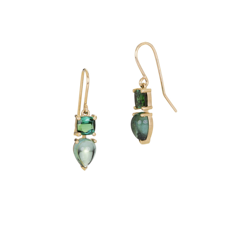 Nicole Landaw 14k Green Tourmaline Drop Earrings | Quadrum Gallery