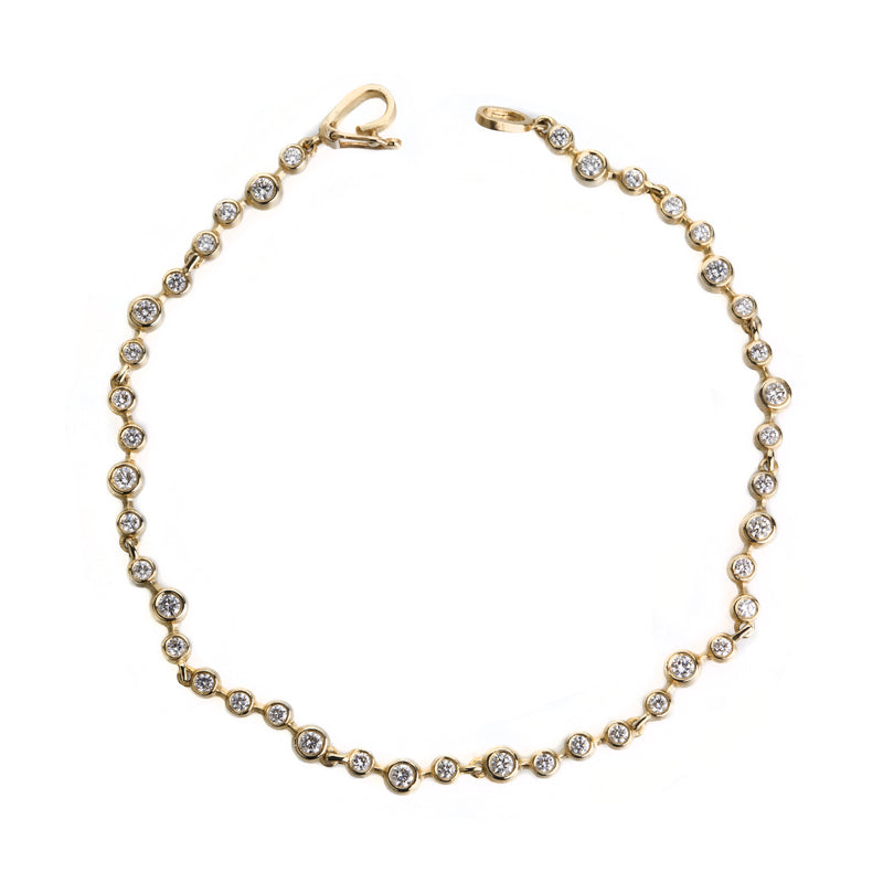 Nicole Landaw 14k Large Riviera Diamond Bracelet | Quadrum Gallery