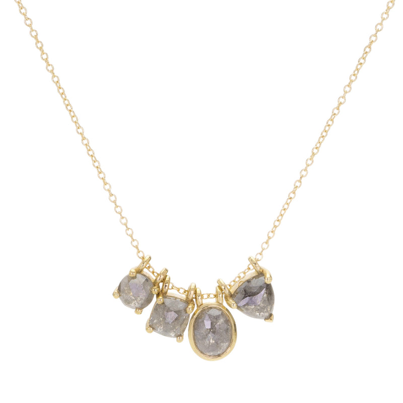 Nicole Landaw Grey Rose Cut Diamond Story Necklace | Quadrum Gallery