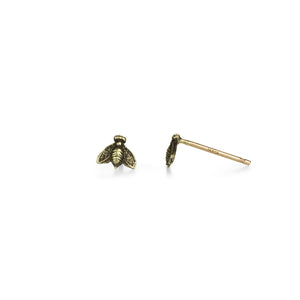 Pyrrha 14k Yellow Gold Bee Studs | Quadrum Gallery