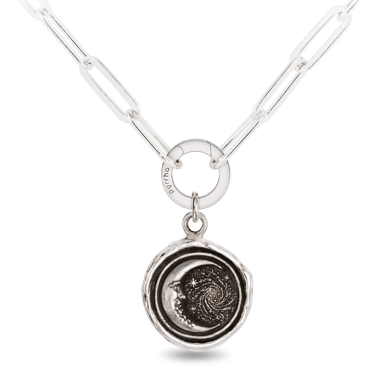 Pyrrha Trust the Universe Silver Pendant Necklace | Quadrum Gallery