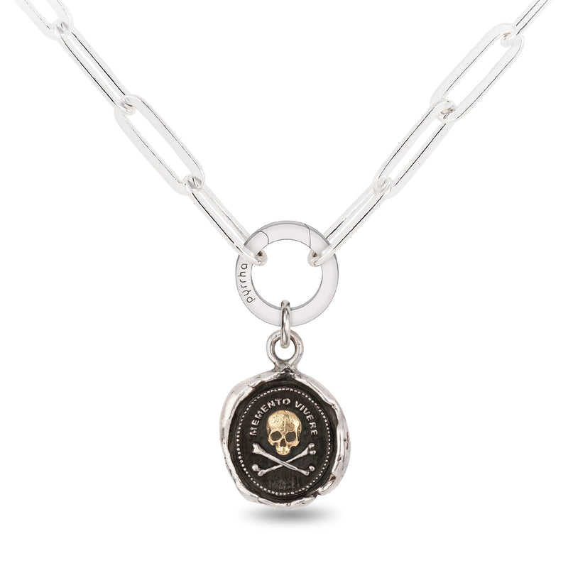 Pyrrha Remember to Live Pendant on Paperclip Chain | Quadrum Gallery