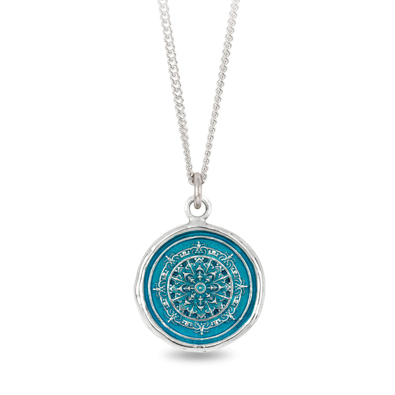 Pyrrha Silver Mandala Pendant Necklace | Quadrum Gallery