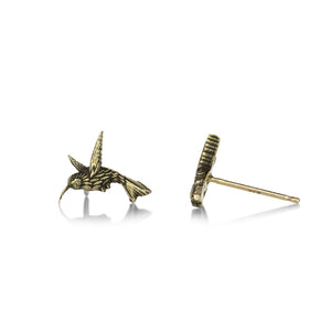 Pyrrha 14k Hummingbird Studs | Quadrum Gallery