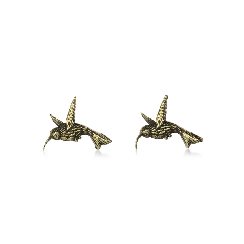 Pyrrha 14k Hummingbird Studs | Quadrum Gallery