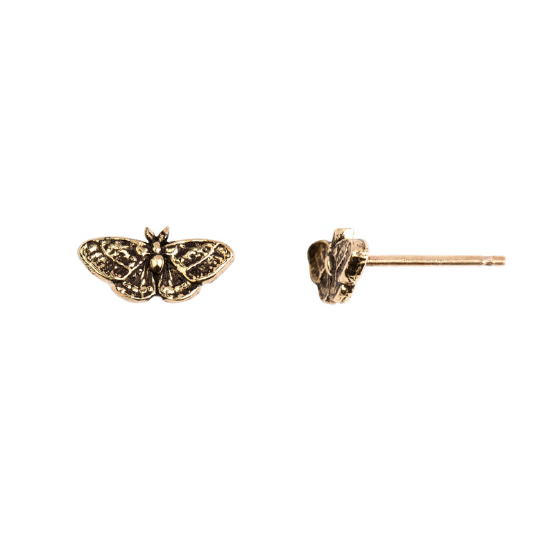 Pyrrha 14k Moth Studs | Quadrum Gallery