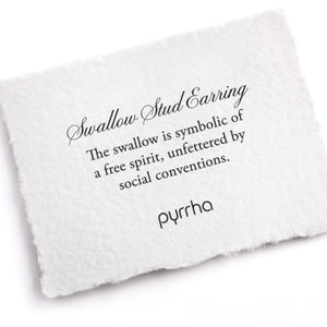 Pyrrha 14k Swallow Studs | Quadrum Gallery