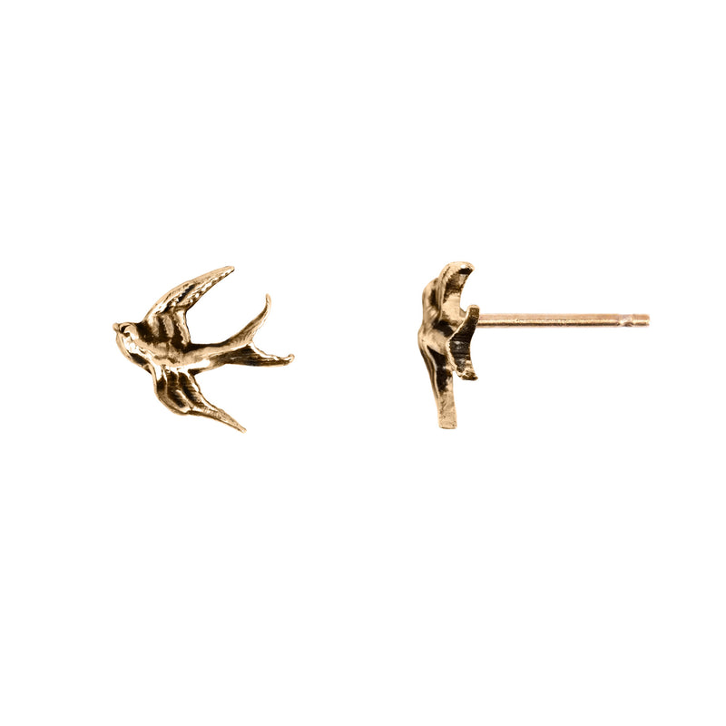 Pyrrha 14k Swallow Studs | Quadrum Gallery