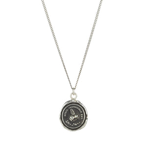 Pyrrha Silver Nothing is Impossible Talisman Necklace | Quadrum Gallery