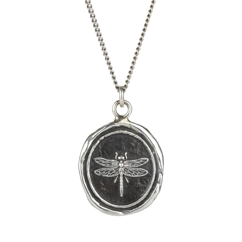 Pyrrha Silver Dragonfly Talisman Necklace | Quadrum Gallery