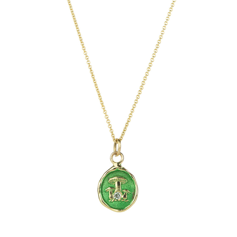 Pyrrha 14k Green Earthy Talisman Necklace | Quadrum Gallery