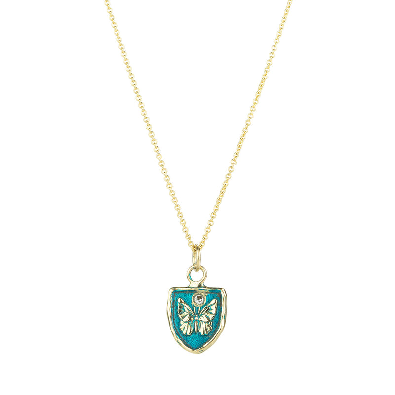 Pyrrha 14k Blue Ever Changing Talisman Necklace | Quadrum Gallery