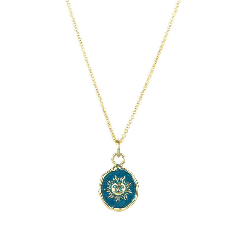 Pyrrha 14k Blue Joyful Appreciation Talisman Necklace | Quadrum Gallery