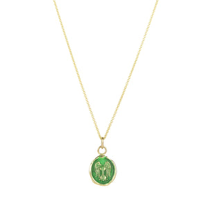 Pyrrha 14k Green Mindful Appreciation Talisman Necklace | Quadrum Gallery