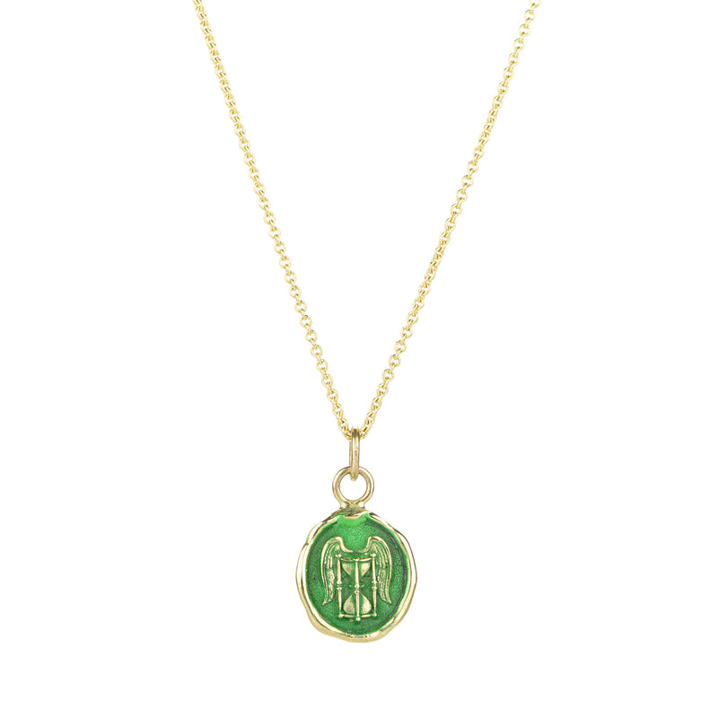 Pyrrha 14k Green Mindful Appreciation Talisman Necklace | Quadrum Gallery