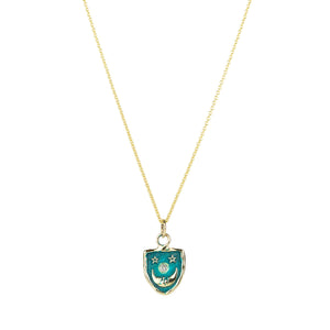 Pyrrha 14k Blue Reflective Appreciation Talisman Necklace | Quadrum Gallery