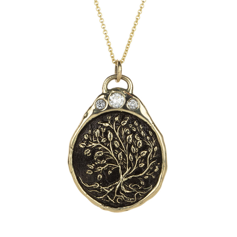 Pyrrha 14k Tree of Life Diamond Talisman | Quadrum Gallery