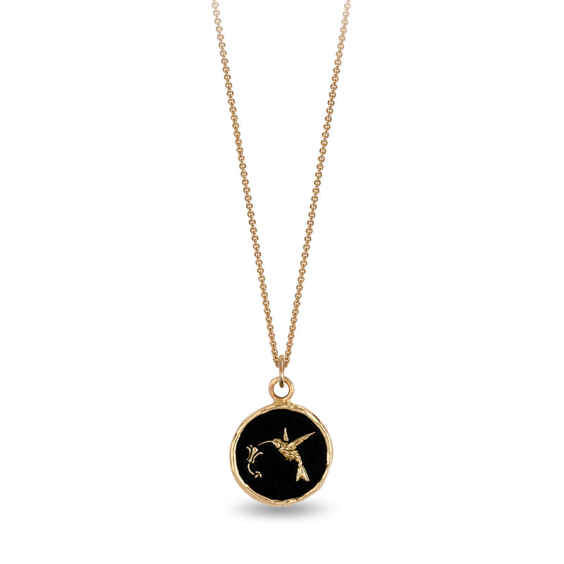 Pyrrha 14k Hummingbird Talisman Necklace | Quadrum Gallery
