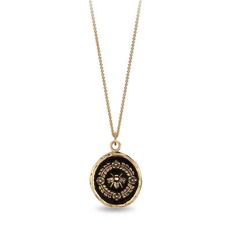 Pyrrha 14k Honeybee Talisman Necklace | Quadrum Gallery