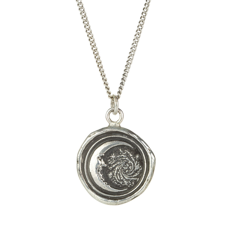 Pyrrha Silver Trust the Universe Pendant Necklace | Quadrum Gallery